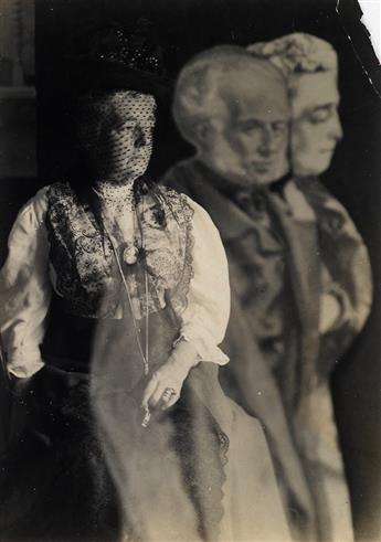 (SPIRIT PHOTOGRAPHY) A suite of 8 photographs featuring the spirits of historically important figures, as summoned during a séance, and